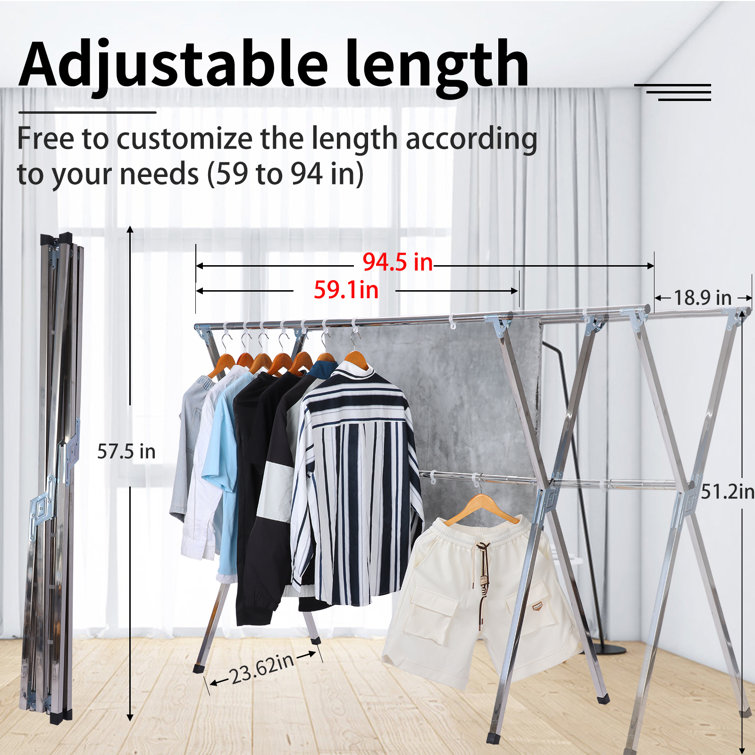 Stainless steel folding clothes rack new arrivals